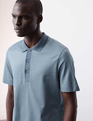 Pure Supima® Cotton Jacquard Polo Shirt