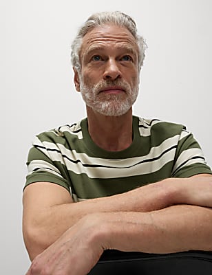 Pure Cotton Striped T-Shirt