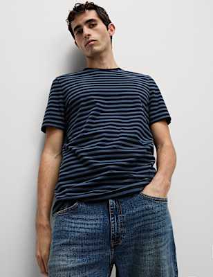 Regular Fit Crew Neck Striped T-Shirt