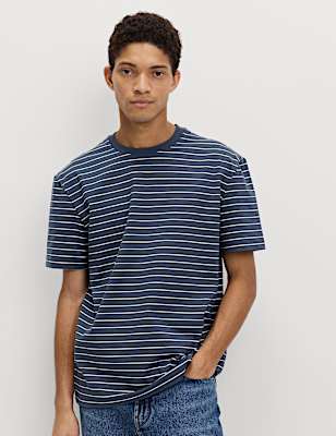 Relaxed Fit Cotton Rich Stripe T-Shirt
