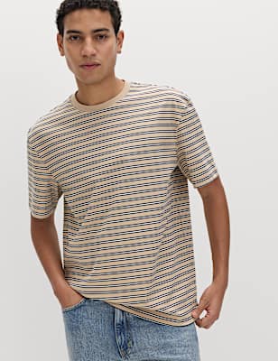 Relaxed Fit Cotton Rich Stripe T-Shirt