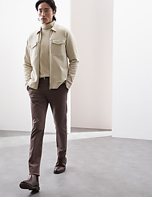 Cotton Rich Twill Textured Overshirt