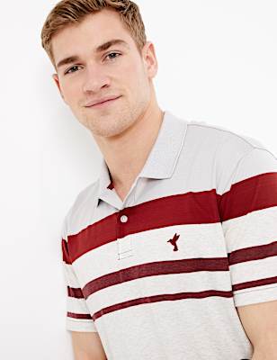 Cotton Striped Polo Shirt