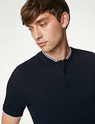 Pure Cotton Baseball Collar Polo