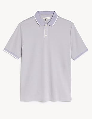 Modal Rich Tipped Collar Polo Shirt