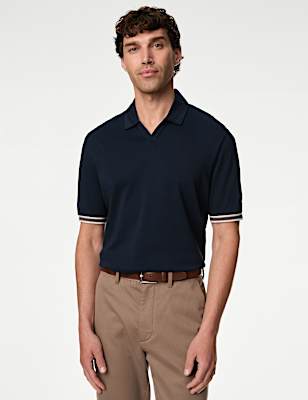Pure Cotton Tipped Polo Shirt