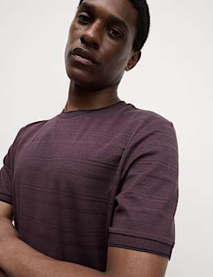 Pure Cotton Textured T-Shirt