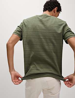Pure Cotton Textured T-Shirt