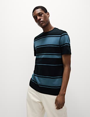 Pure Cotton Striped T-Shirt