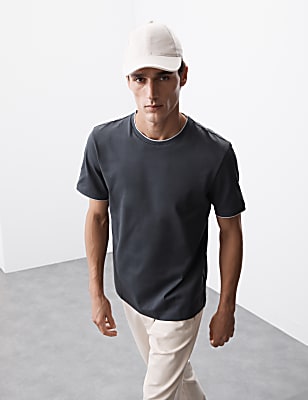 Pure Cotton Textured T-Shirt