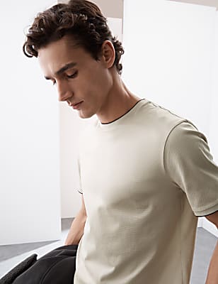 Pure Cotton Textured T-Shirt