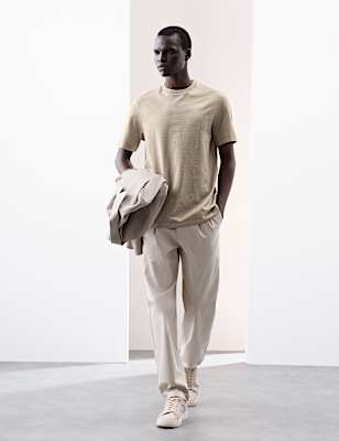 Pure Cotton Jacquard T-Shirt