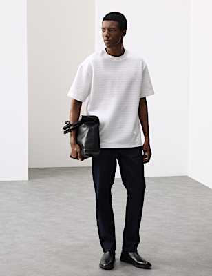 Cotton Rich Jacquard Scuba T-Shirt