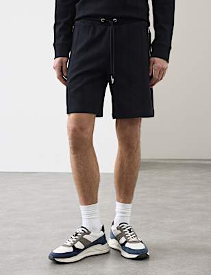 Regular Fit Cotton Rich Drop Needle Shorts