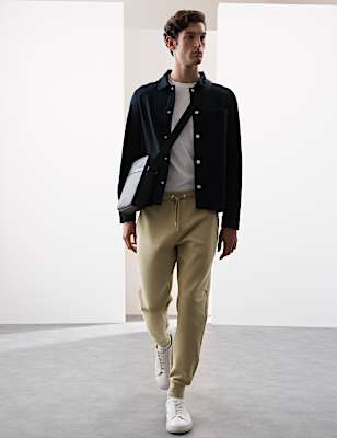 Regular Fit Cotton Rich Performance Cuffed Joggers