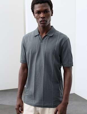 Supima&reg; Cotton Rich Striped Polo Shirt