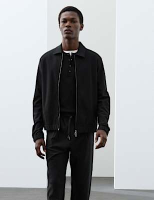 Pure Cotton Twill Zip Through Overshirt