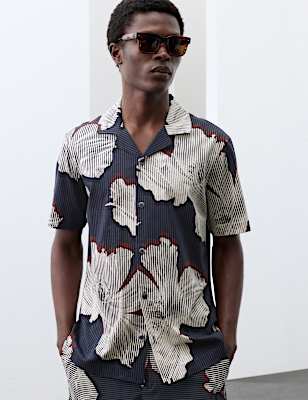 Pure Cotton Floral Short Sleeve Shirt
