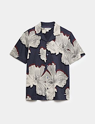 Pure Cotton Floral Short Sleeve Shirt