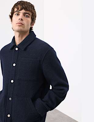 Wool Blend 3 Pocket Fleece Jacket