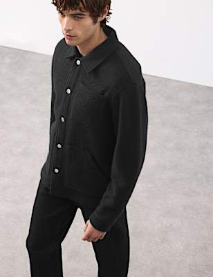 Wool Blend 3 Pocket Fleece Jacket