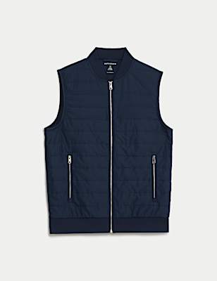 Cotton Rich Zip Up Quilted Gilet with Stormwear™