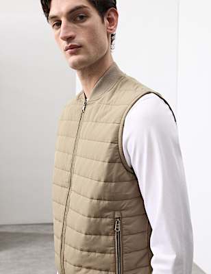 Cotton Rich Zip Up Quilted Gilet with Stormwear™