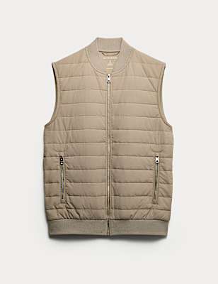 Cotton Rich Zip Up Quilted Gilet with Stormwear™