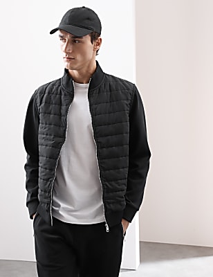 Cotton Rich Zip Up Quilted Jacket