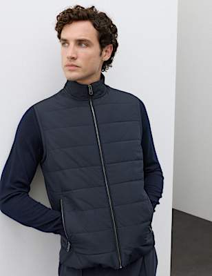 Regular Fit Cotton Rich Hybrid Gilet