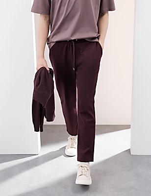 Cotton Rich Straight Leg Textured Joggers