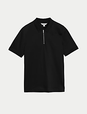 Pure Supima&reg; Cotton Half Zip Polo Shirt