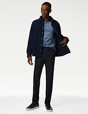 Pure Cotton Textured Polo Shirt