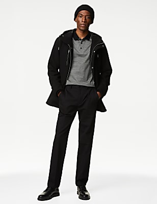 Pure Cotton Textured Polo Shirt