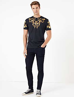 Cotton Baroque Print T-Shirt
