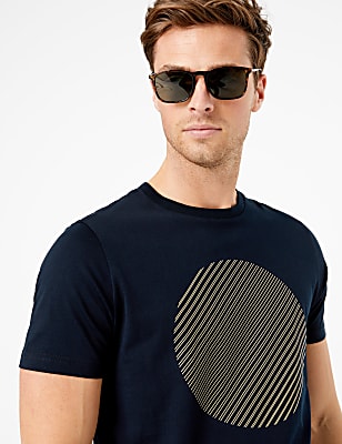 Premium Cotton Circle Graphic T-Shirt