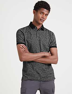 Slim Fit Pure Cotton Textured Polo Shirt