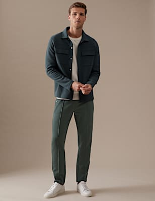Cotton Blend Zip Pocket Joggers