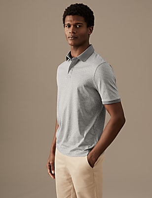 Pure Supima&reg; Cotton Printed Polo Shirt
