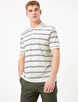 Cotton Striped Polo Shirt