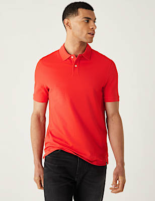 Pure Cotton Pique Regular Fit Polo Shirt