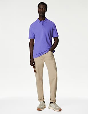 Pure Cotton Pique Regular Fit Polo Shirt