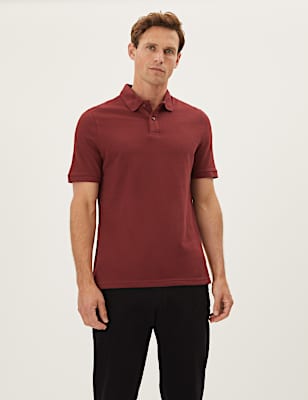 Pure Cotton Pique Regular Fit Polo Shirt