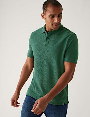 Pure Cotton Pique Regular Fit Polo Shirt