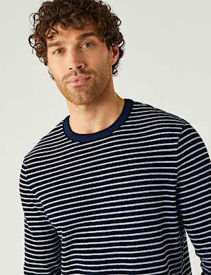 Pure Cotton Striped Long Sleeve T-Shirt