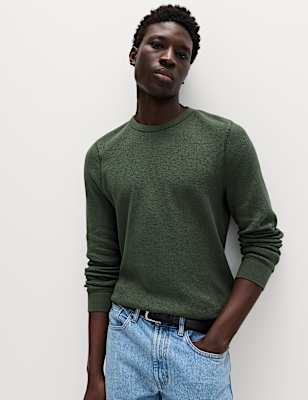 Pure Cotton 2-Tone Waffle Sweatshirt