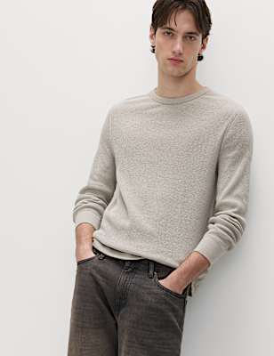 Pure Cotton 2-Tone Waffle Sweatshirt