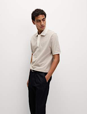 Cotton Rich Textured Polo Shirt