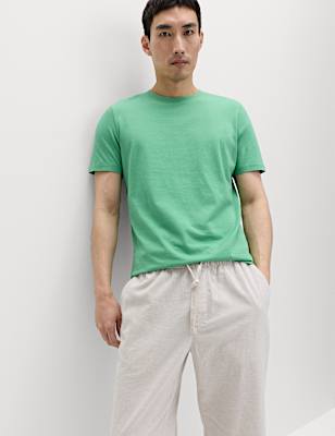 Pure Cotton Regular Fit Crew Neck T-Shirt