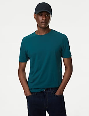 Regular Fit Pure Cotton Crew Neck T-Shirt